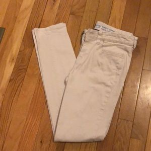 Like new tan/blush skinny pants from gap.